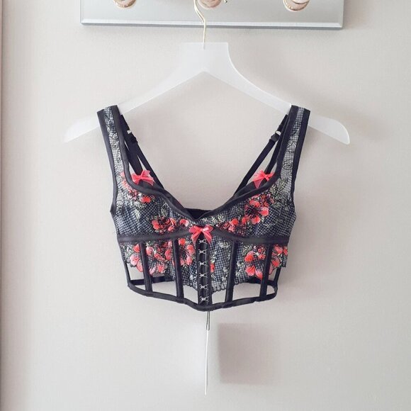 NWT For Love & Lemons Penelope floral embroidery bustier, XXS - Picture 11 of 14